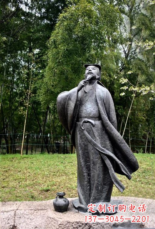 潍坊诞生于中国古代传奇的雕塑——王羲之铸铜雕塑