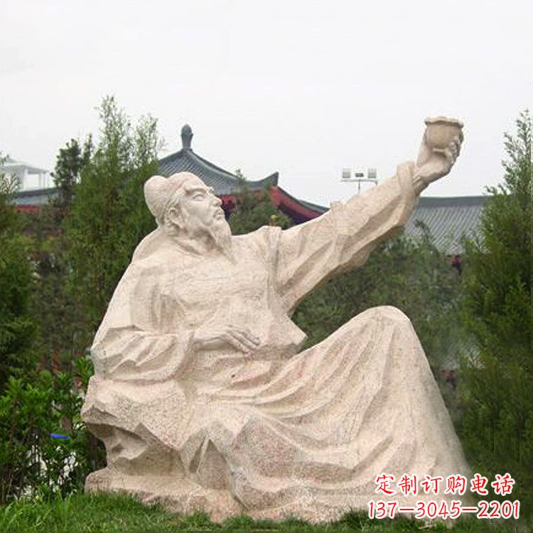 潍坊以李白石雕彰显高雅艺术