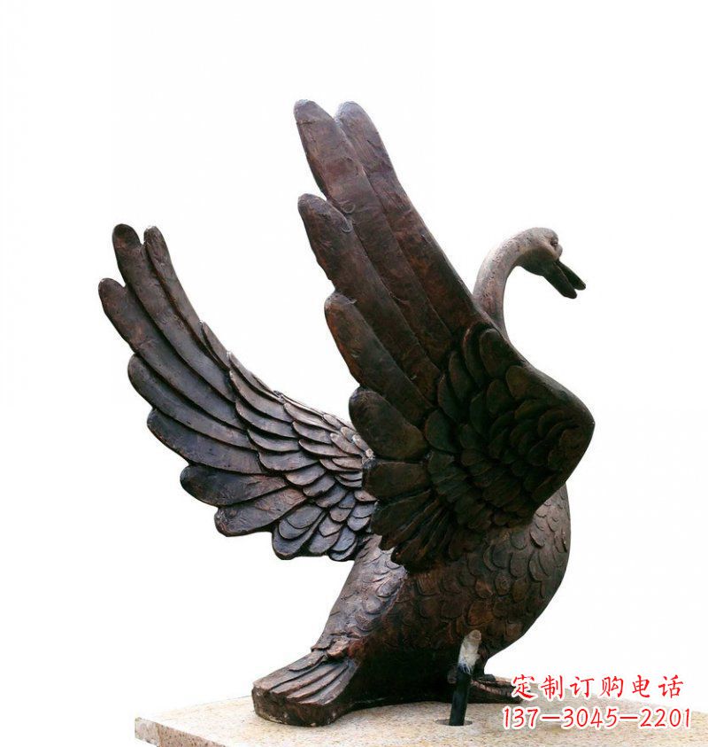 潍坊欣赏翱翔的天鹅铜雕