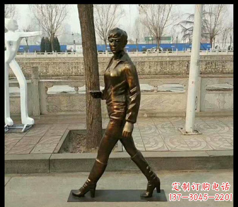 潍坊中领雕塑为您打造优雅铜女孩雕像