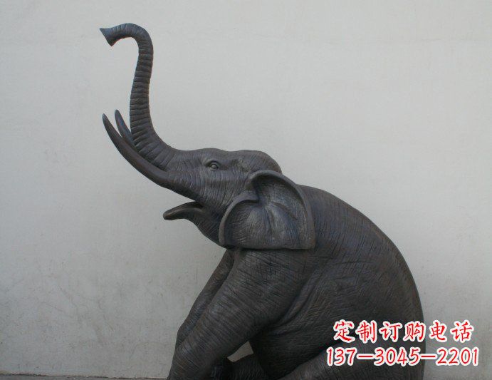 潍坊铜雕大象喷水动物塑像