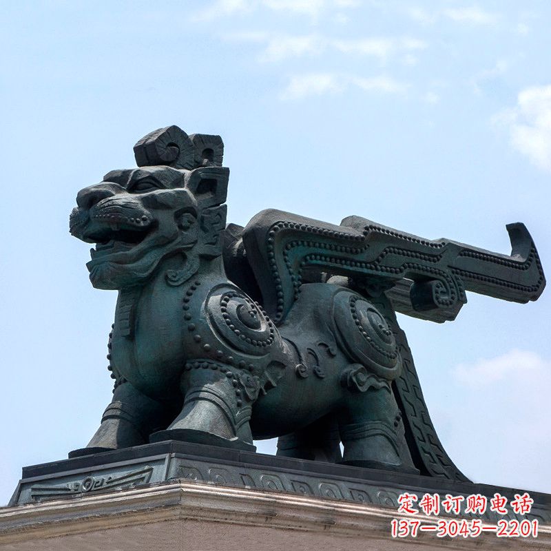 潍坊中领雕塑-铜制獬豸雕塑