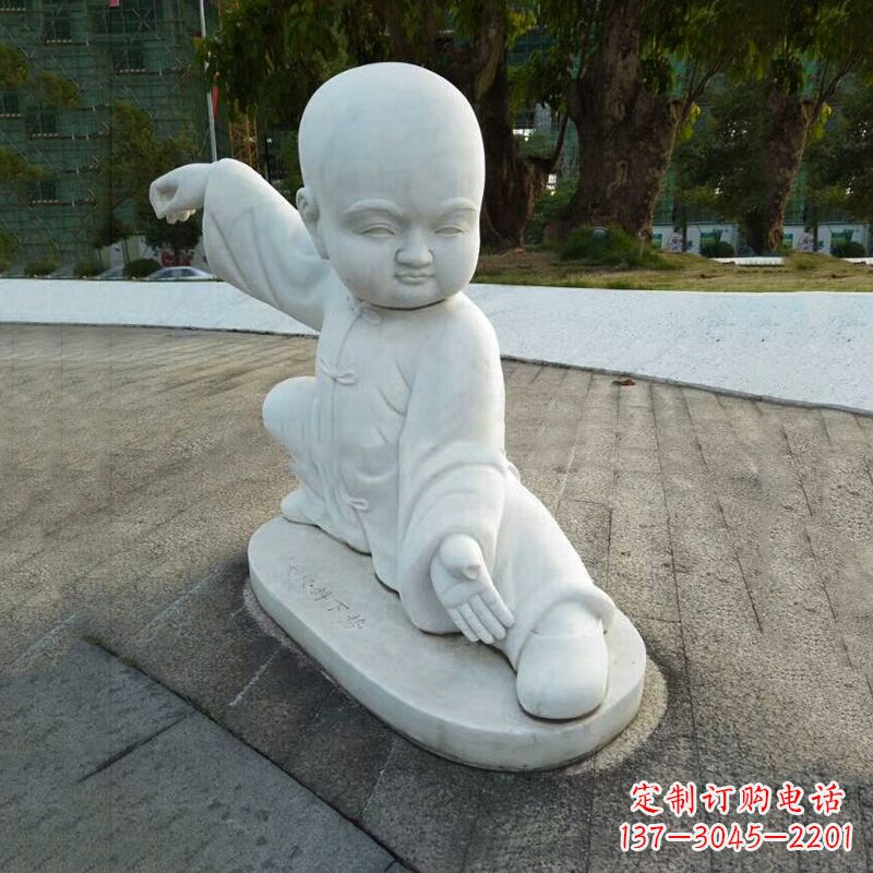 潍坊瑞士艺术家精美制作的和尚汉白玉石雕塑