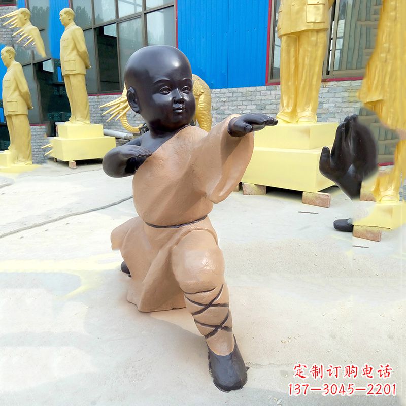 潍坊传承传统文化的绝佳礼品——“功夫小和尚”雕塑