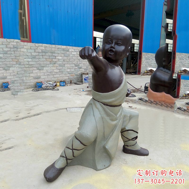 潍坊精致和尚铜雕塑