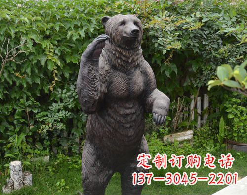 潍坊狗熊动物铜雕