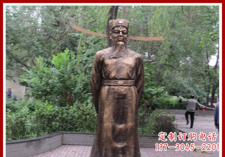 潍坊古代名人包拯铜雕