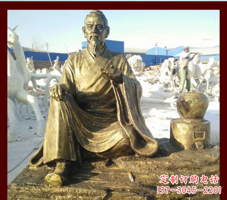 潍坊张仲景雕塑——杰出古代名人熬中药的传奇