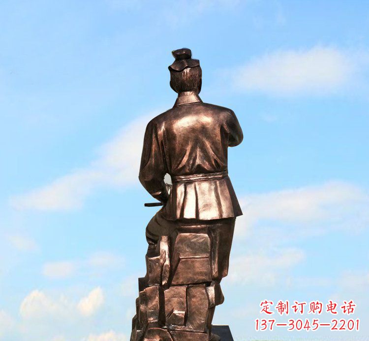 潍坊古代名人鲁班铜雕 (2)