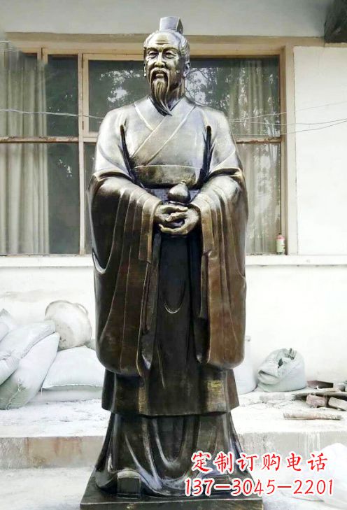 潍坊精美扁鹊铜像，精雕细琢，展现古典之美