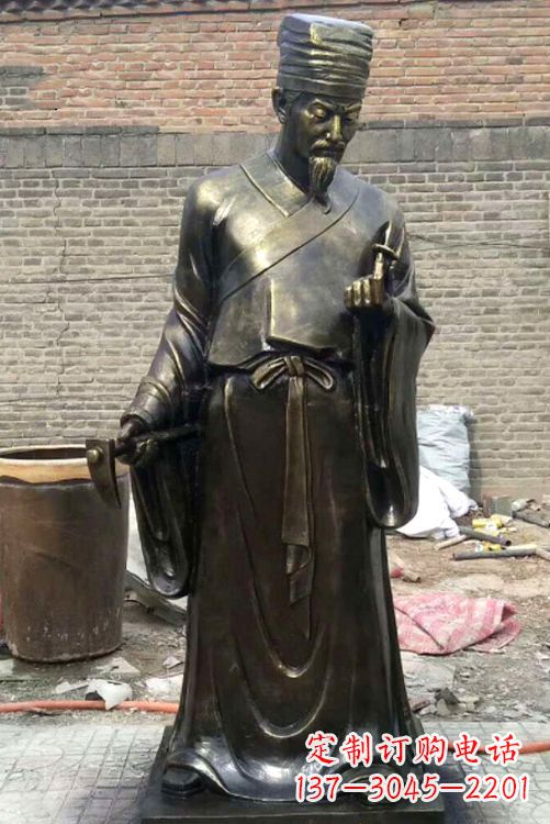 潍坊中国古典名医李时珍铜雕塑