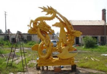 潍坊产品名称“象征吉祥，唤醒美好——中领雕塑铜雕龙凤呈祥”