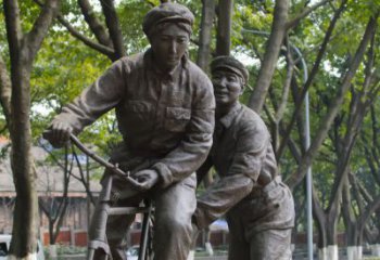 潍坊装饰你家园的自行车雕塑