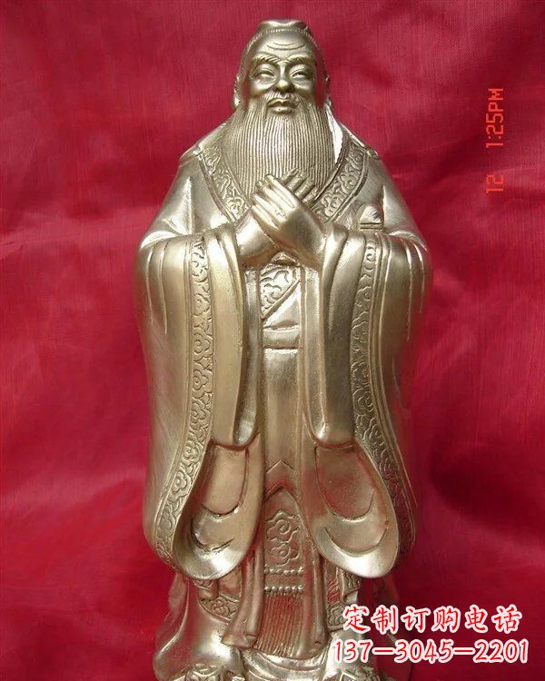 潍坊古代人物孔子铜雕