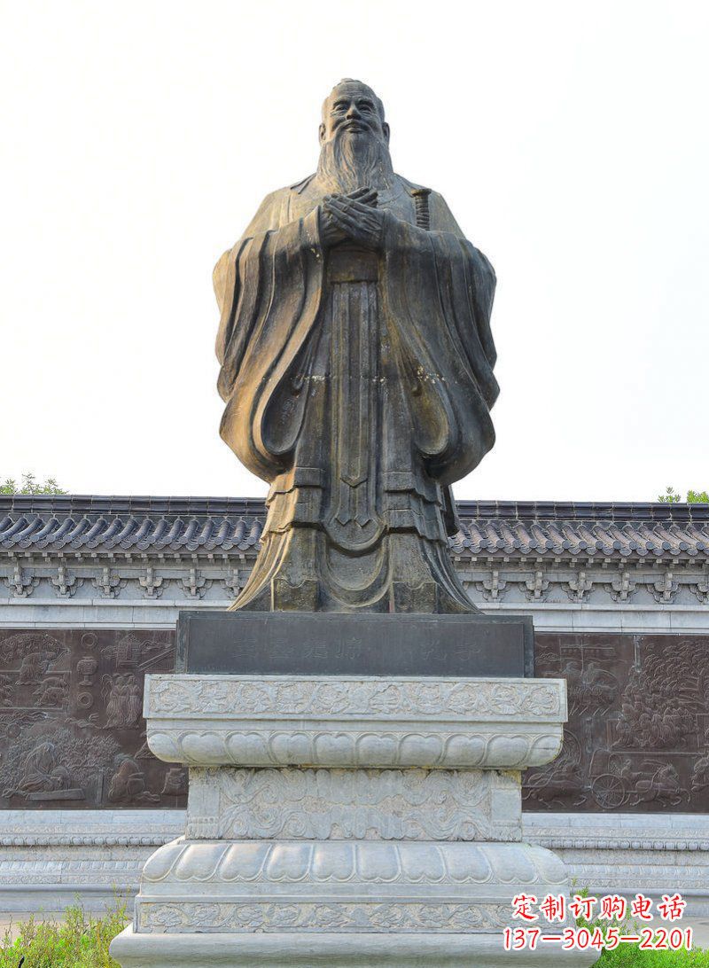 潍坊中领雕塑-孔子铜雕