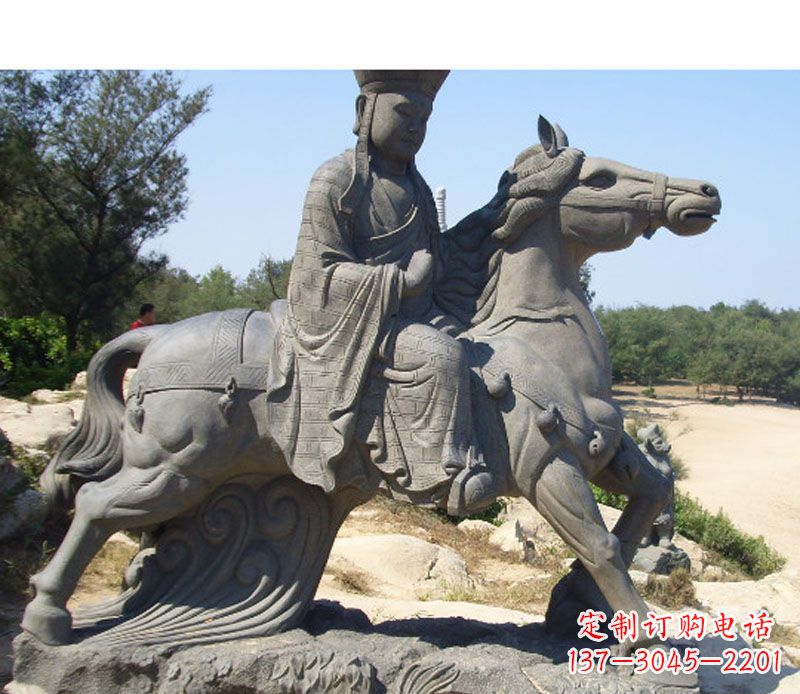 潍坊中领雕塑:古代人物唐僧骑马雕塑
