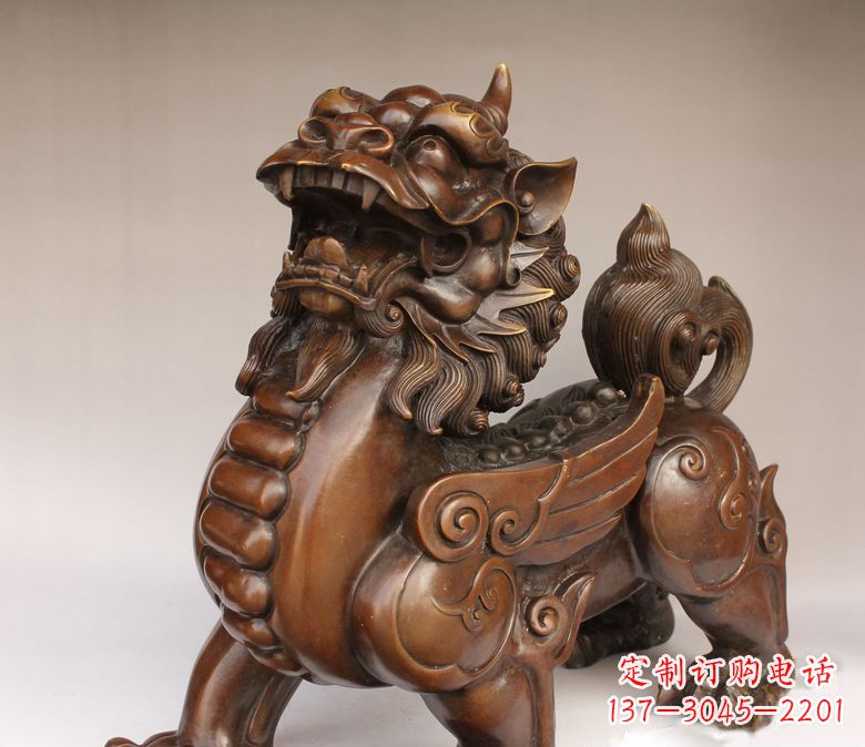 潍坊古代神兽貔貅铜雕 