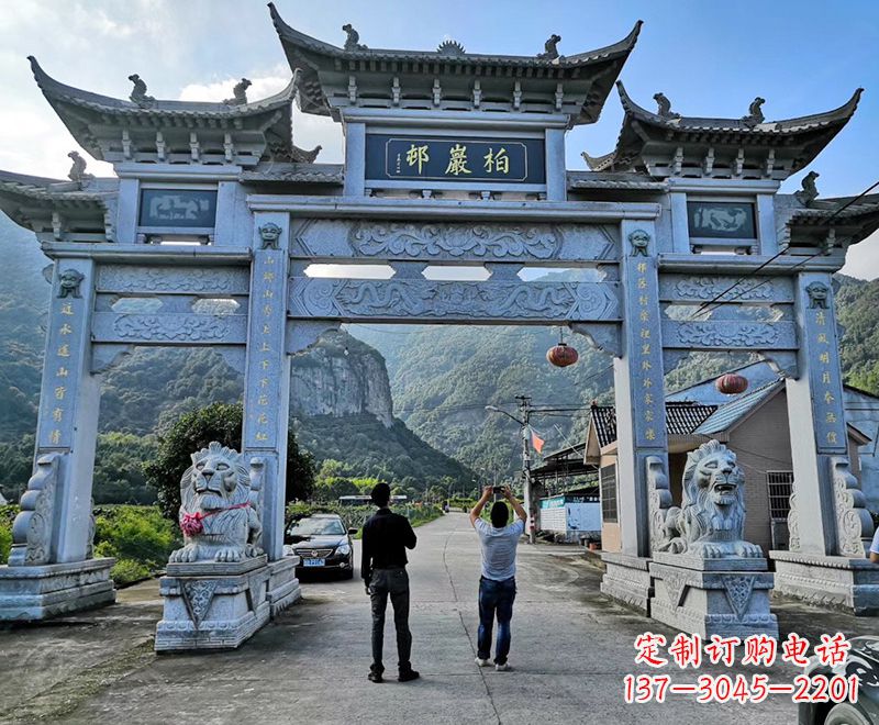 潍坊古典牌坊石雕塑