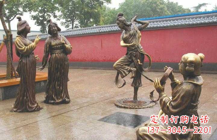 潍坊古代仕女铜雕