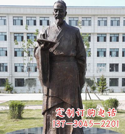 潍坊传承古代珍贵文化—祖冲之铜雕塑