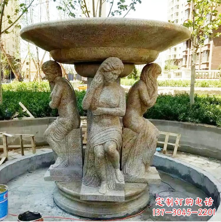 潍坊古典石雕喷泉精美雕塑