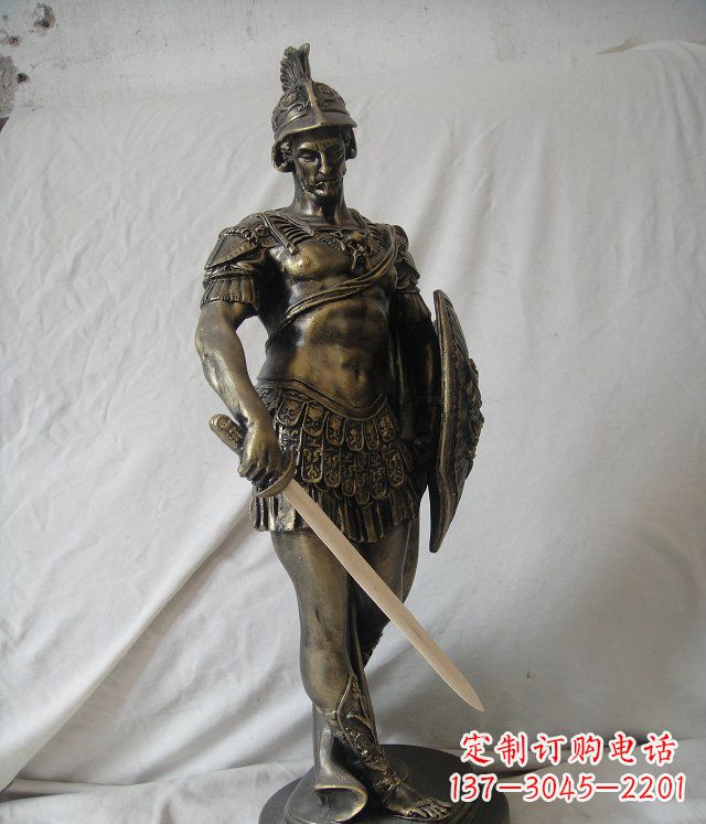 潍坊古罗马风格的玻璃钢战士雕塑