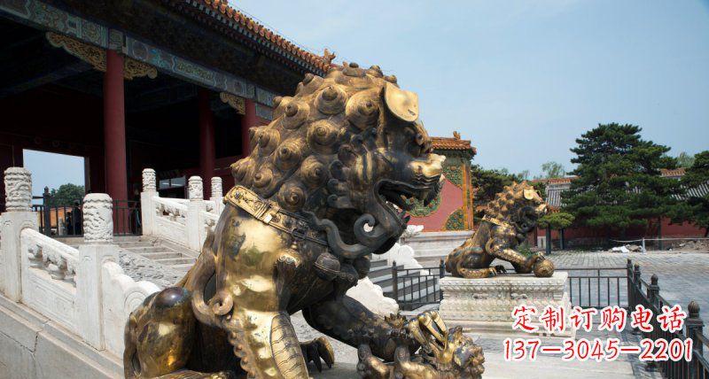 潍坊黄铜狮子雕塑——象征着永恒的力量