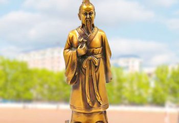 潍坊古代神医纯铜扁鹊雕像