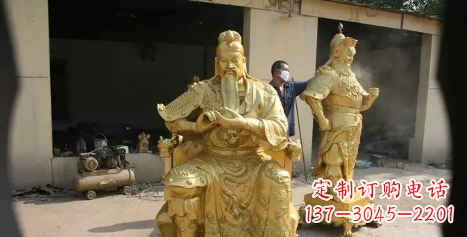 潍坊关帝武财神铜雕