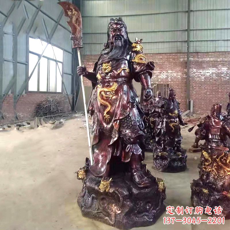 潍坊关公关二爷铜雕神像