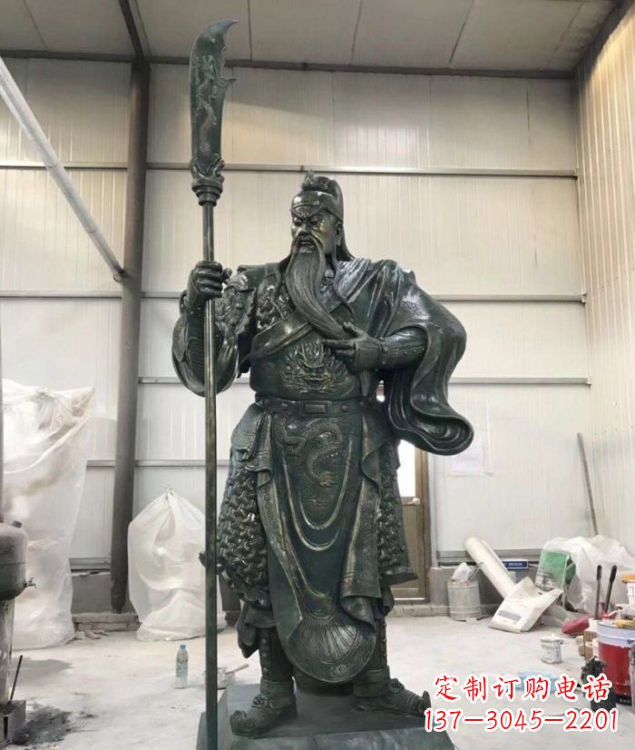 潍坊正宗唐朝关公铜雕艺术品