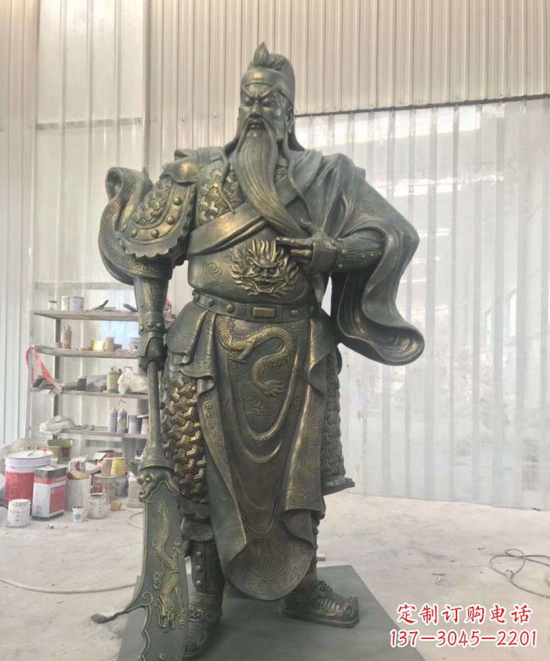 潍坊关公铜雕–传承古老的英雄气概