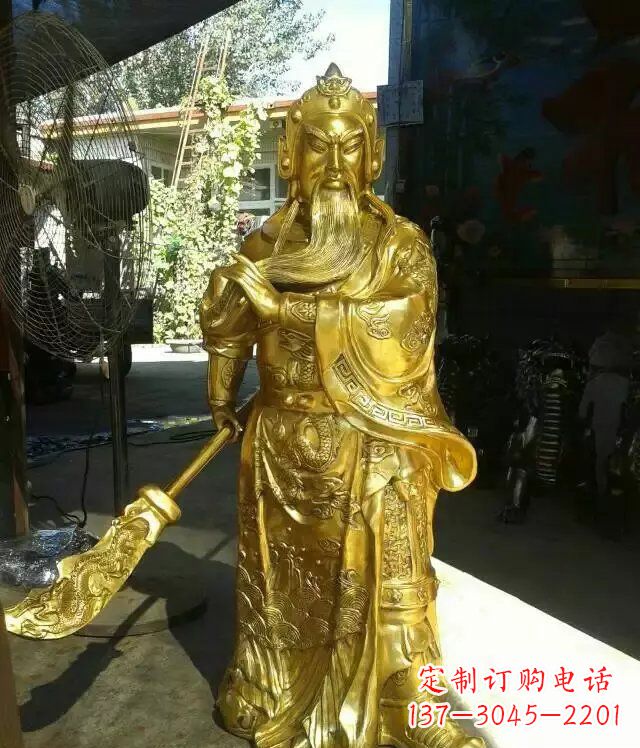 潍坊关公提刀武财神铜雕