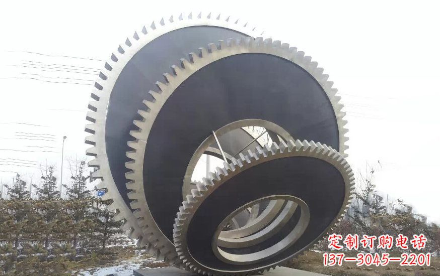 潍坊广场不锈钢齿轮雕塑22