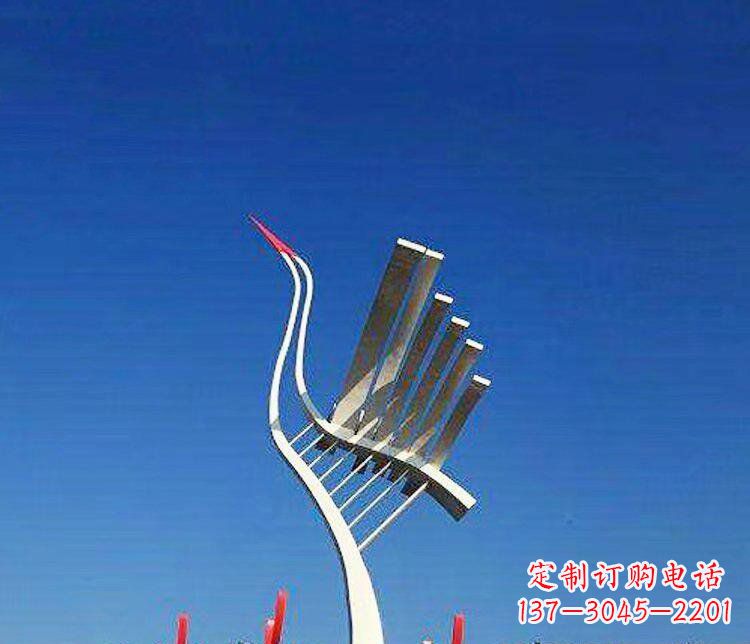 潍坊丹顶鹤景观雕塑,完美定制