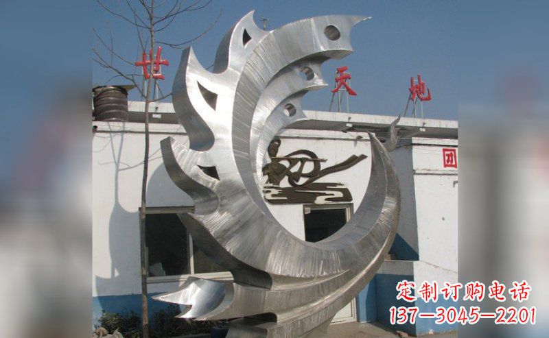 潍坊精美不锈钢抽象凤凰雕塑