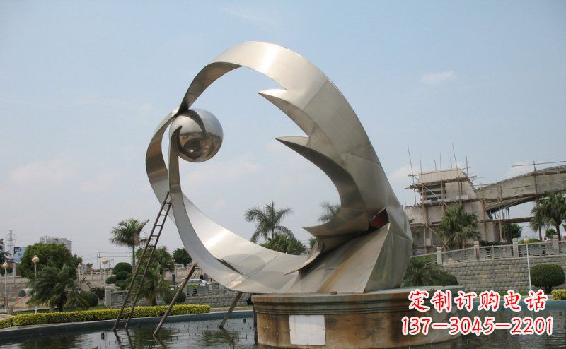 潍坊室外不锈钢喷泉雕塑
