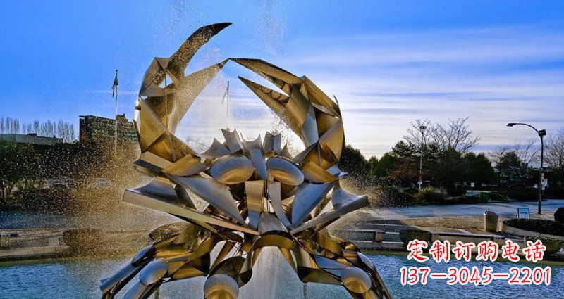 潍坊优美雅致的不锈钢螃蟹抽象雕塑
