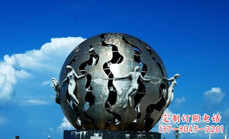 潍坊广场不锈钢地球雕塑