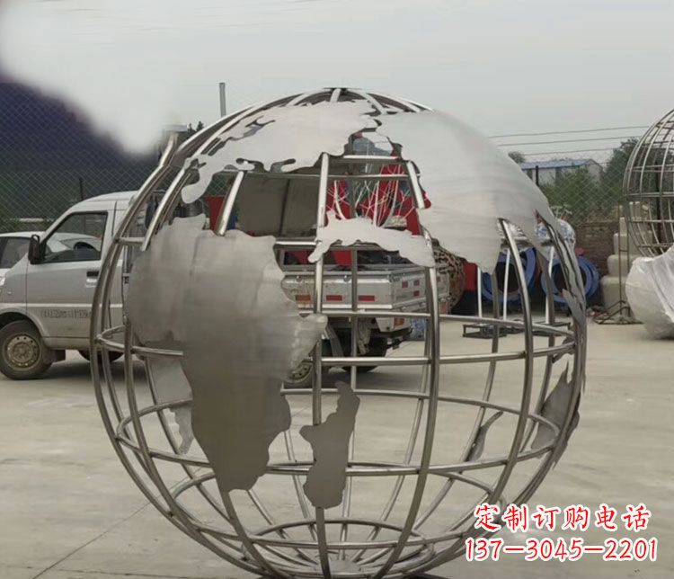 潍坊广场不锈钢地球仪雕塑