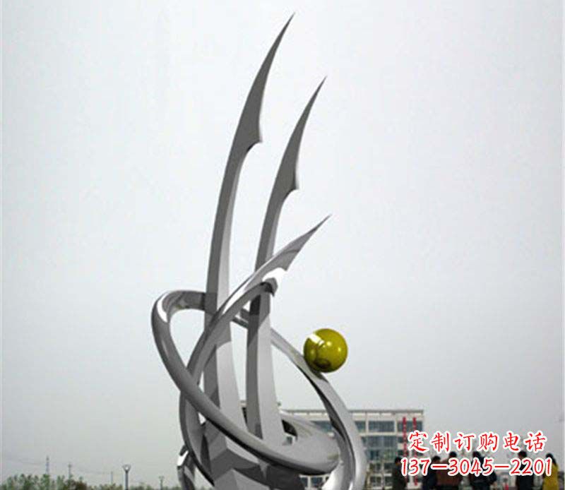 潍坊广场不锈钢帆船抽象雕塑