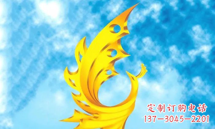 潍坊中领雕塑-不锈钢凤凰雕塑