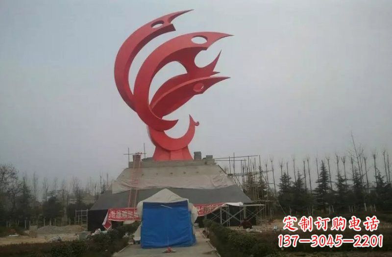 潍坊优雅精致的不锈钢凤凰雕塑