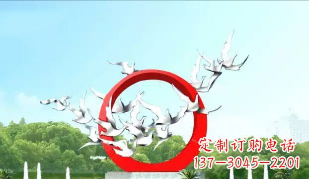 潍坊华丽优雅的不锈钢鸽子雕塑