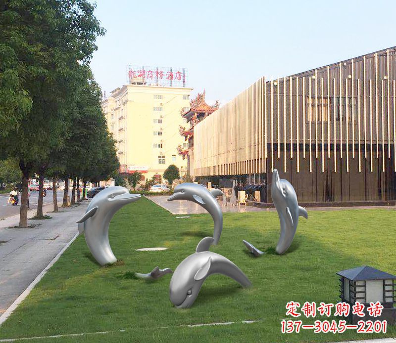 潍坊艺术雕塑“海豚”摆件