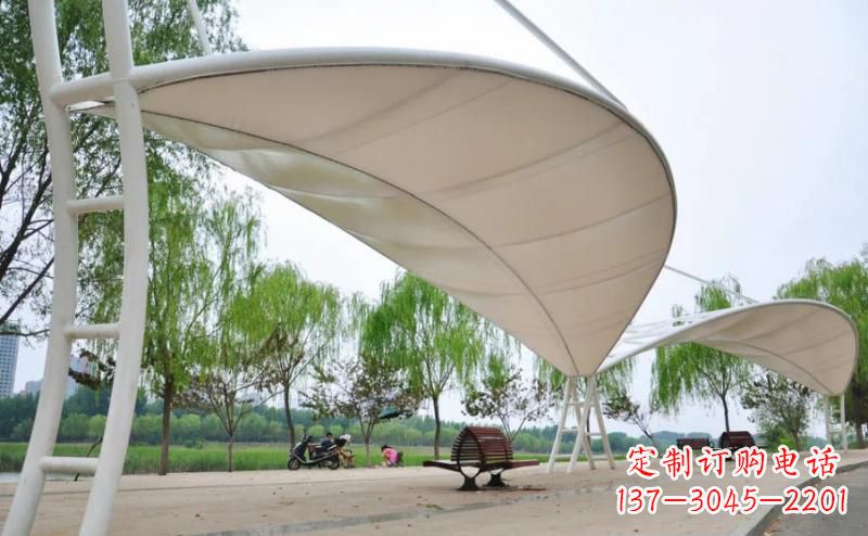 潍坊广场不锈钢凉亭雕塑