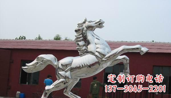 潍坊广场不锈钢马动物雕塑