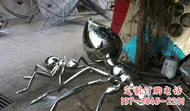潍坊中领雕塑|不锈钢蚂蚁雕塑