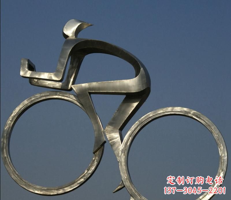 潍坊不锈钢骑自行车雕塑