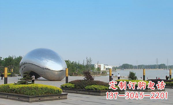 潍坊广场不锈钢异形水滴雕塑